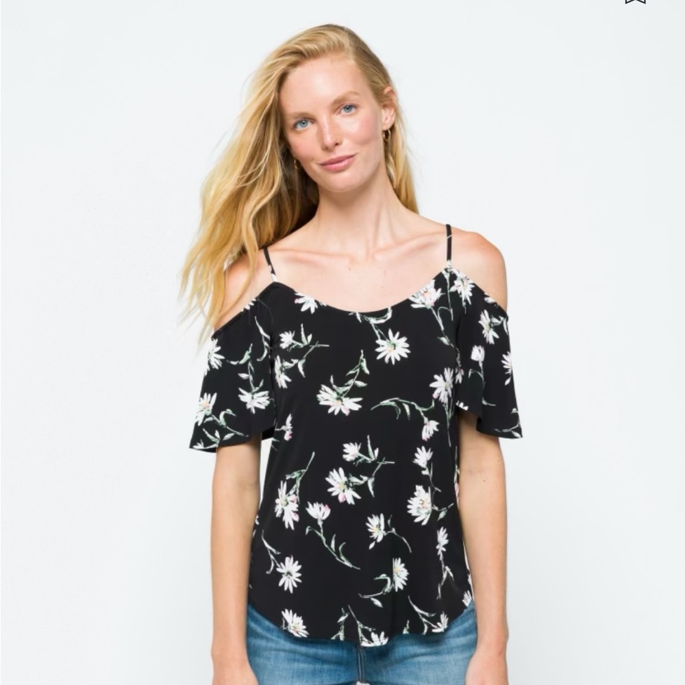 Kaileigh Valette Back Detail Cold Shoulder Knit Top